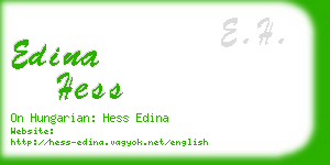 edina hess business card